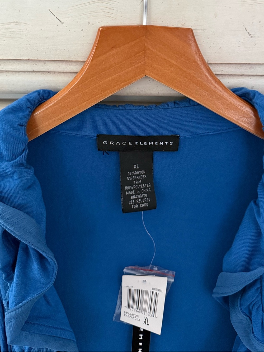 Blue Ruffle Button Cardigan - Picture 4 of 4